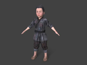 Asian children people 3D Model