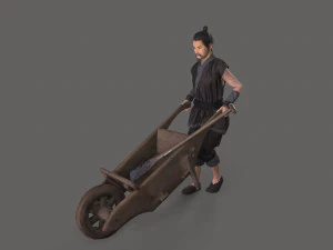 Asian farmer people 3D Model