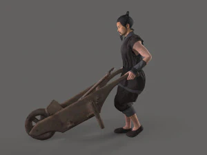 Asian farmer people 3D Model