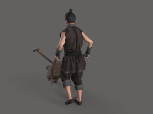 Asian farmer people 3D Модель