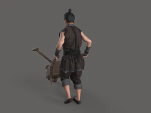 Asian farmer people 3D Model