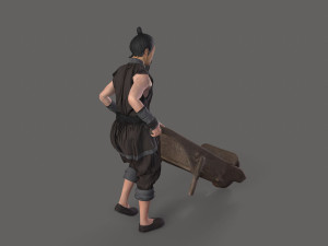 Asian farmer people 3D Модель