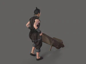 Asian farmer people 3D Model