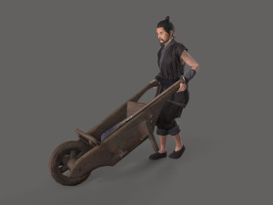 Asian farmer people 3D Модель