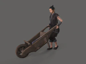 Asian farmer people 3D Model
