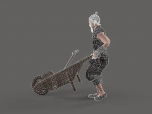 Asian farmer people 3D Model