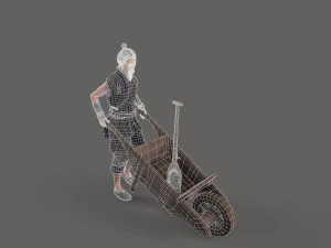 Asian farmer people 3D Model