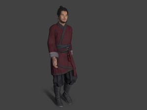 Asian man people warrior Modelo 3D