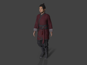 Asian man people warrior Modelo 3D