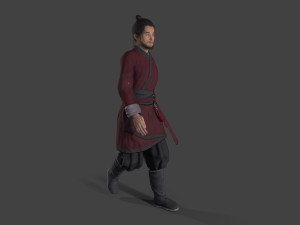 Asian man people warrior Modelo 3D