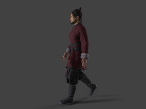Asian man people warrior Modelo 3D