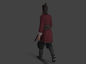 Asian man people warrior Modelo 3D