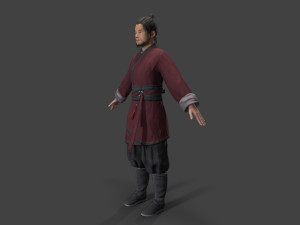 Asian man people warrior Modelo 3D