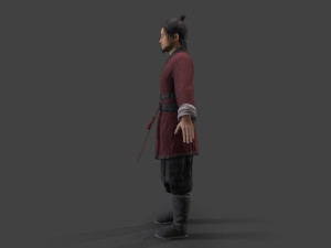 Asian man people warrior Modelo 3D