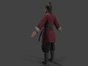 Asian man people warrior Modelo 3D