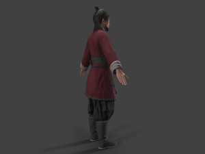 Asian man people warrior Modelo 3D