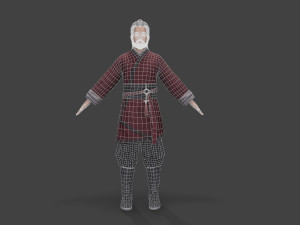 Asian man people warrior Modelo 3D