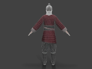 Asian man people warrior Modelo 3D