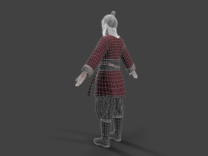Asian man people warrior Modelo 3D