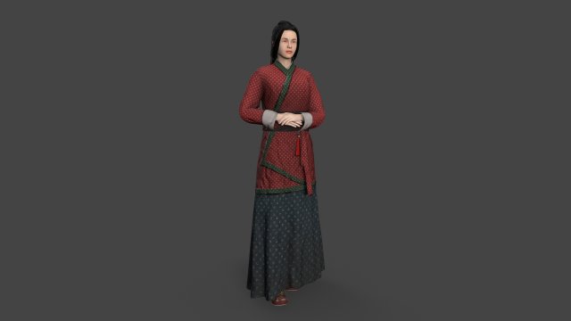 Housemaid character 3D Model .c4d .max .obj .3ds .fbx .stl .blend 