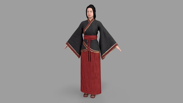 Housemaid character 3D 모델 .c4d .max .obj .3ds .fbx .stl .blend 