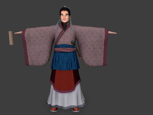 Asian people scholar leader Model 3D