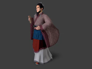 Asian people scholar leader 3D Model