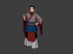 Asian people scholar leader 3D Model