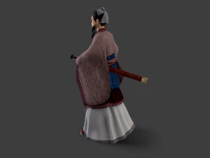 Asian people scholar leader 3D Model