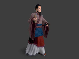 Asian people scholar leader 3D Model