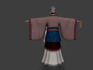 Asian people scholar leader 3D Model