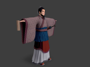 Asian people scholar leader 3D मॉडल