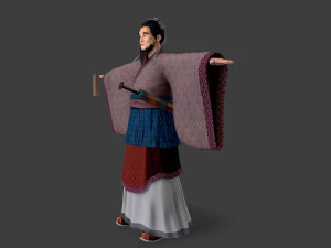 Asian people scholar leader 3D Model