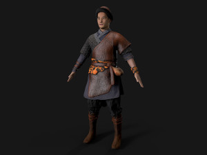 Hunter asian people Model 3D