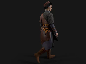 Hunter asian people 3D Model