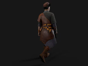 Hunter asian people 3D Model