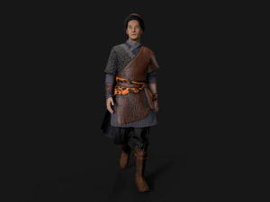 Hunter asian people 3D Model