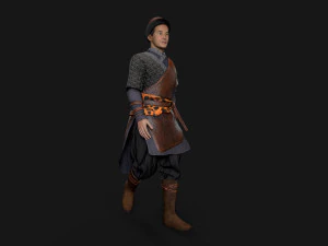 Hunter asian people 3D Model
