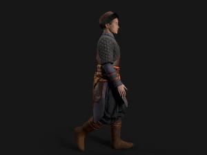 Hunter asian people 3D Model