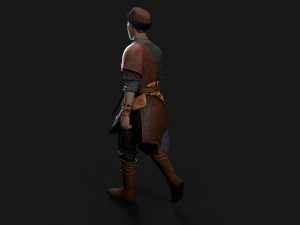 Hunter asian people 3D Model