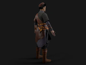 Hunter asian people 3D Model