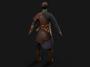 Hunter asian people 3D Model