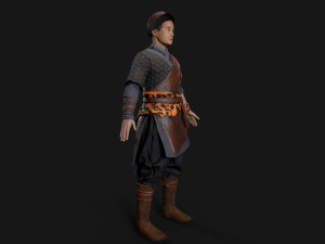 Hunter asian people 3D Модель