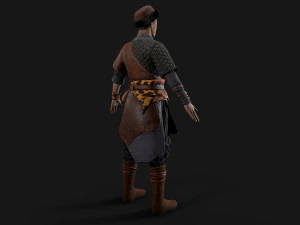Hunter asian people 3D Model