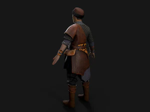 Hunter asian people 3D Model