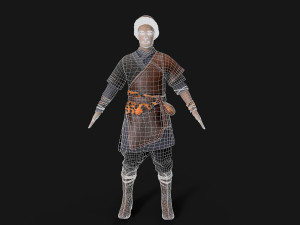 Hunter asian people 3D Модель
