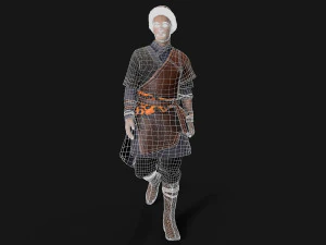 Hunter asian people 3D Model