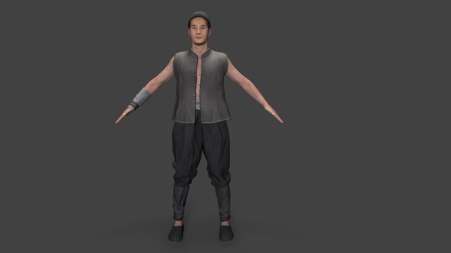 Asian people character 3Dモデル .c4d .max .obj .3ds .fbx .stl .blend 
