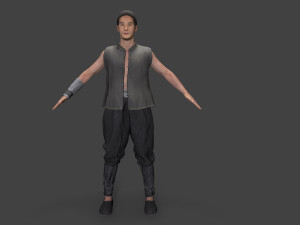 Asian people character Model 3D