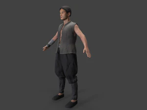 Asian people character 3D Model